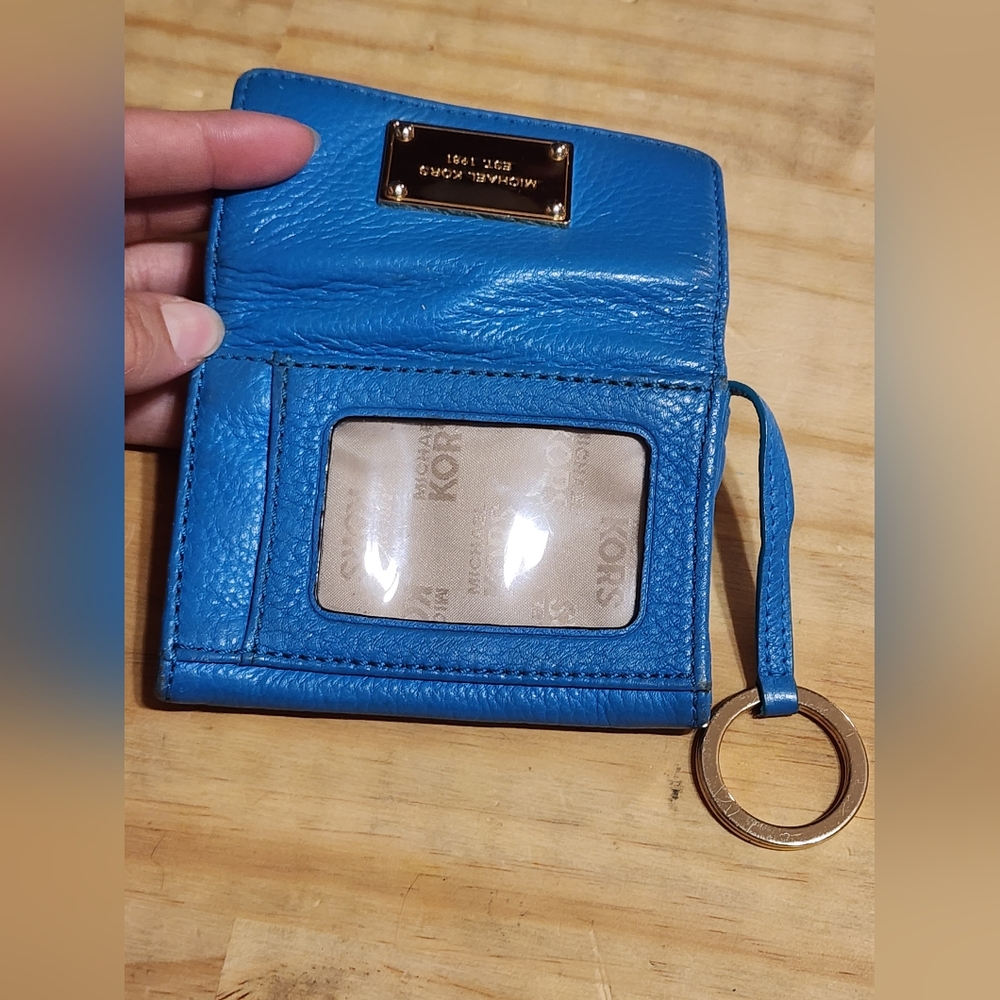 Micheal kors Jet Blue Travel Wallet Coin Aav-1402 ID key holder - Picture 5 of 14